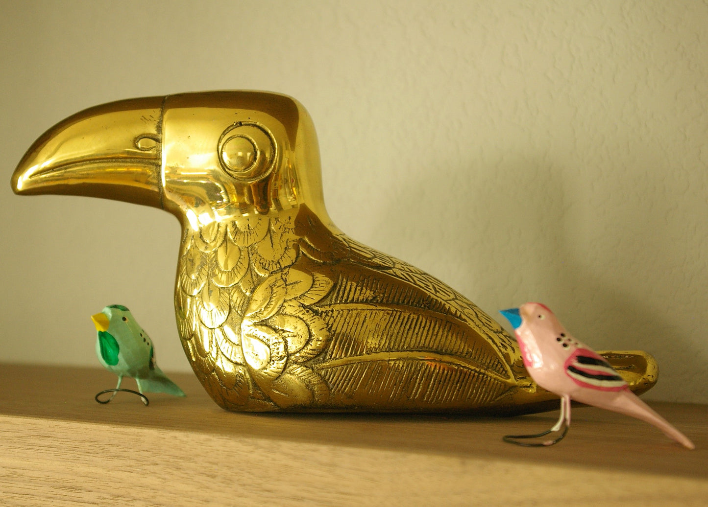 Vintage Dolbi Cashier Castilian Imports Brass Copper Toucan